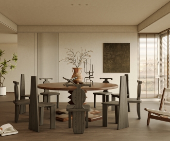 Wabi-sabi Style Dining Room-ID:165044074