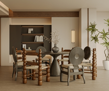 Wabi-sabi Style Dining Room-ID:170398003
