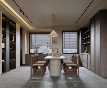 Modern Wabi-sabi Style Dining Room-ID:775048028