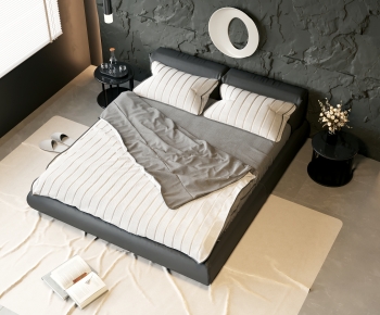 Modern Double Bed-ID:759784941