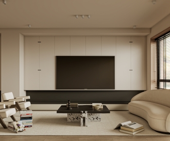 Modern Wabi-sabi Style A Living Room-ID:407829059