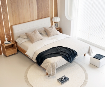 Nordic Style Double Bed-ID:792212012