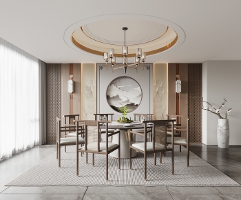 New Chinese Style Dining Room-ID:411714086