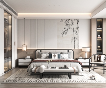 New Chinese Style Bedroom-ID:321443088