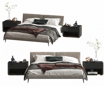 Modern Double Bed-ID:447930107