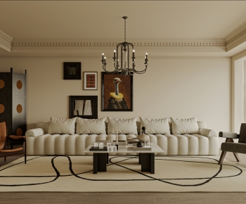 Wabi-sabi Style A Living Room-ID:963212972