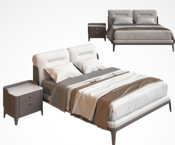 Modern Double Bed-ID:519850971