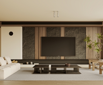 Modern Wabi-sabi Style A Living Room-ID:962908032