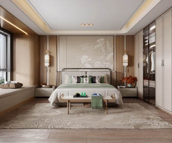 New Chinese Style Bedroom-ID:348834048