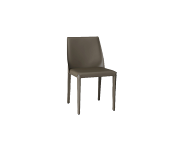 现代灰色皮革餐椅-ID:425112967