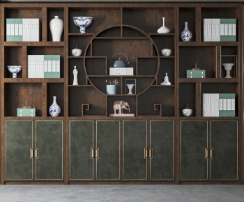 New Chinese Style Bookcase-ID:624922996