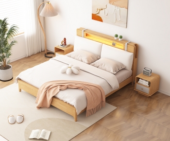 Modern Double Bed-ID:313736923