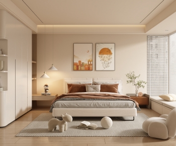 Modern Wabi-sabi Style Bedroom-ID:261702067