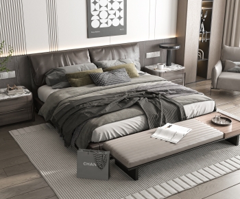 Modern Double Bed-ID:972084059