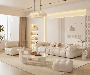 Modern Wabi-sabi Style A Living Room-ID:890269043