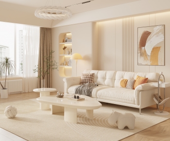 Modern Wabi-sabi Style A Living Room-ID:854712965
