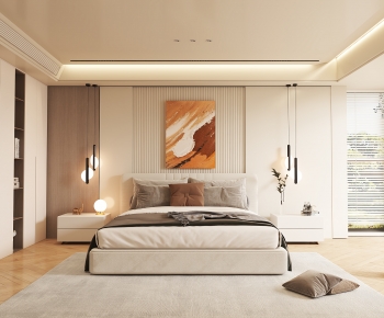 Modern Wabi-sabi Style Bedroom-ID:490938905