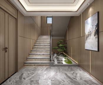 New Chinese Style Stairwell-ID:383630047