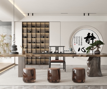 Modern New Chinese Style Tea House-ID:814510119