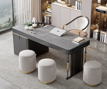 Modern Computer Desk And Chair-ID:804383043