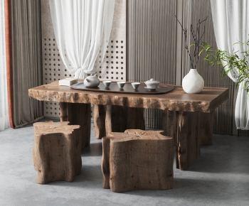 New Chinese Style Tea Tables And Chairs-ID:391920096