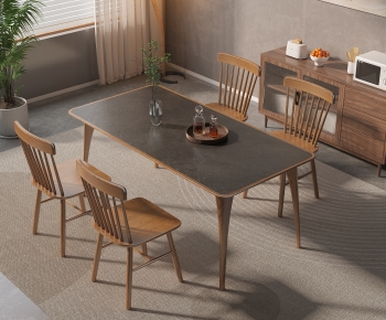 Wabi-sabi Style Dining Table And Chairs-ID:831800944