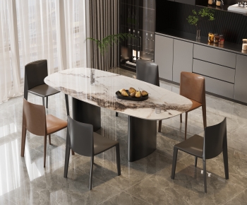 Modern Dining Table And Chairs-ID:557001118