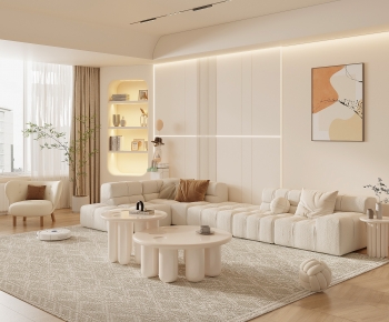 Modern Wabi-sabi Style A Living Room-ID:685687072