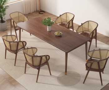 Wabi-sabi Style Dining Table And Chairs-ID:686836001