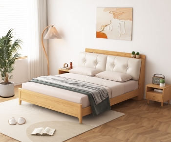 Modern Double Bed-ID:811319115