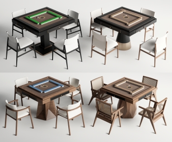 Modern Mahjong Tables And Chairs-ID:288434986