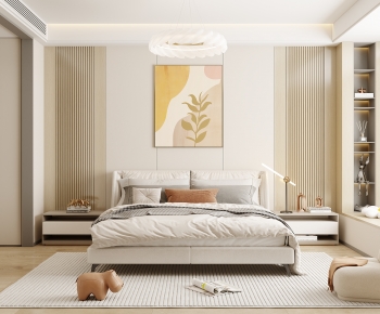 Modern Wabi-sabi Style Bedroom-ID:697650917