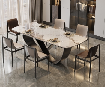 Modern Dining Table And Chairs-ID:370910297