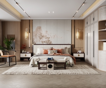 New Chinese Style Bedroom-ID:121014121