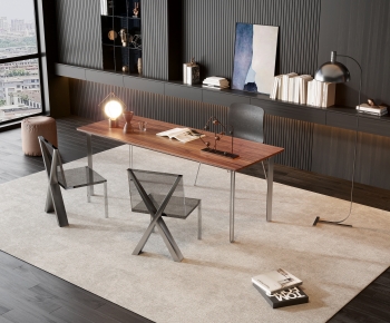 Modern Computer Desk And Chair-ID:403803119