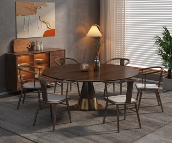 Wabi-sabi Style Dining Table And Chairs-ID:871804952
