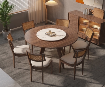 Wabi-sabi Style Dining Table And Chairs-ID:619628911