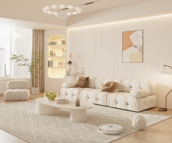 Modern Wabi-sabi Style A Living Room-ID:477108964