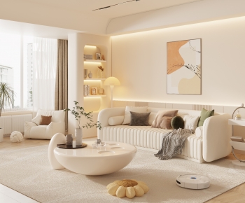 Modern Wabi-sabi Style A Living Room-ID:205280073