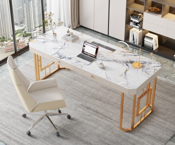 Modern Computer Desk And Chair-ID:252585899