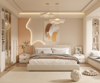 Modern Wabi-sabi Style Bedroom-ID:522464043