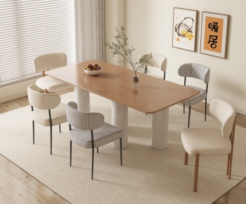 Modern Dining Table And Chairs-ID:629533057