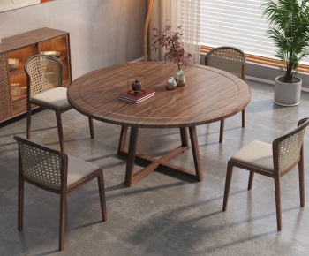 Wabi-sabi Style Dining Table And Chairs-ID:766326906