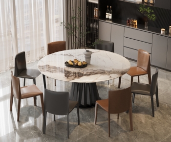 Modern Dining Table And Chairs-ID:897359851