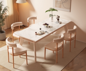Modern Dining Table And Chairs-ID:542860037