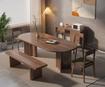 Wabi-sabi Style Dining Table And Chairs-ID:717160765