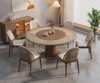 Wabi-sabi Style Dining Table And Chairs-ID:504357104
