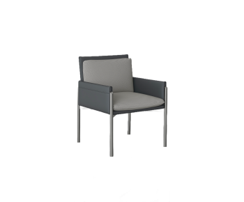 现代灰色皮革餐椅-ID:353928093