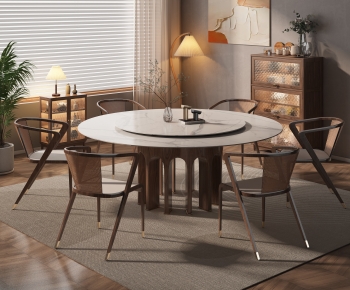 Wabi-sabi Style Dining Table And Chairs-ID:290694005