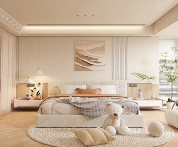 Modern Wabi-sabi Style Bedroom-ID:681369076